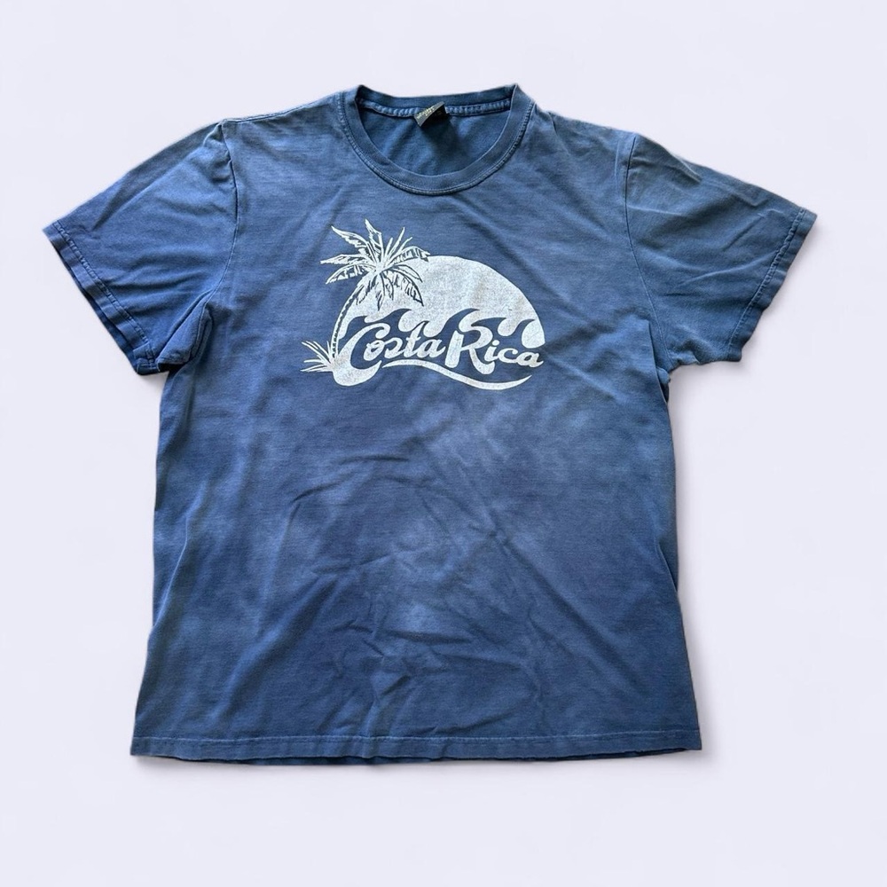 Lucky Brand Costa Rica Blue Graphic T-Shirt Large